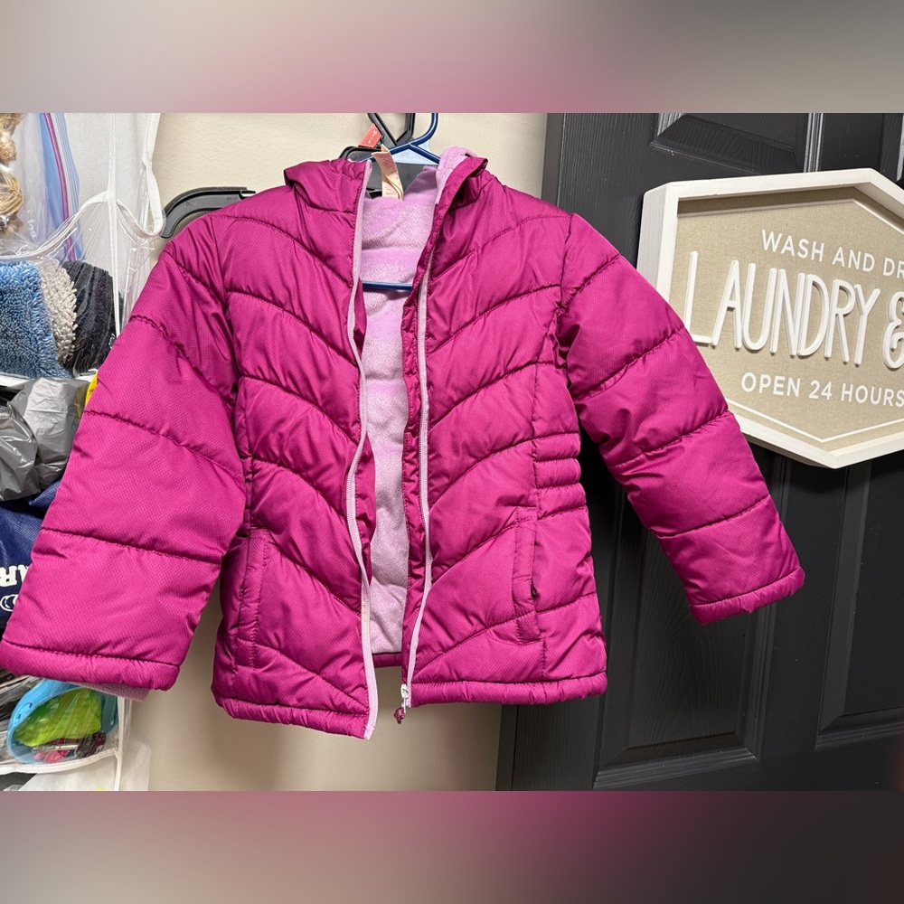 Faded Glory Kids Fuchsia Puffer Jacket